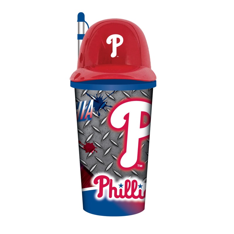 Mojo Licensing Philadelphia Phillies 32oz Plastic Helmet Cup with Straw