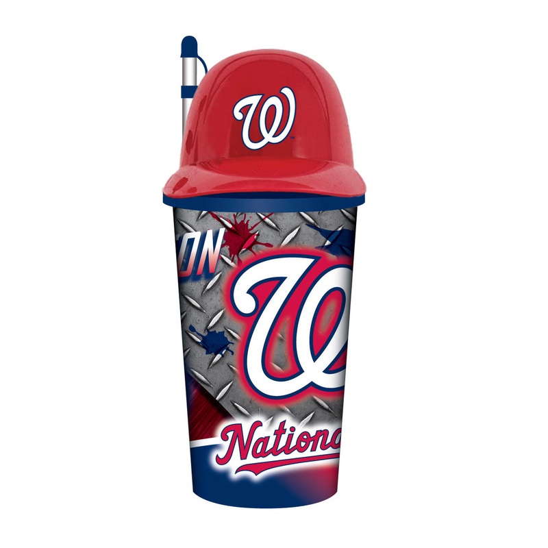 Mojo Licensing Washington Nationals 32oz Plastic Helmet Cup with Straw