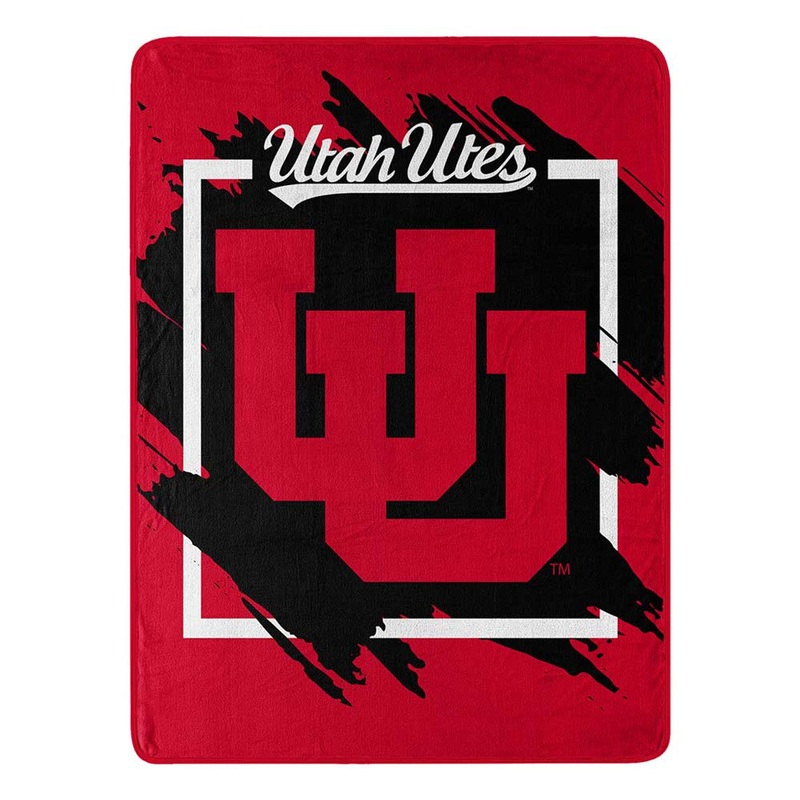 Northwest Company Utah Utes Micro Raschel Dimensional Design Blanket 46×60