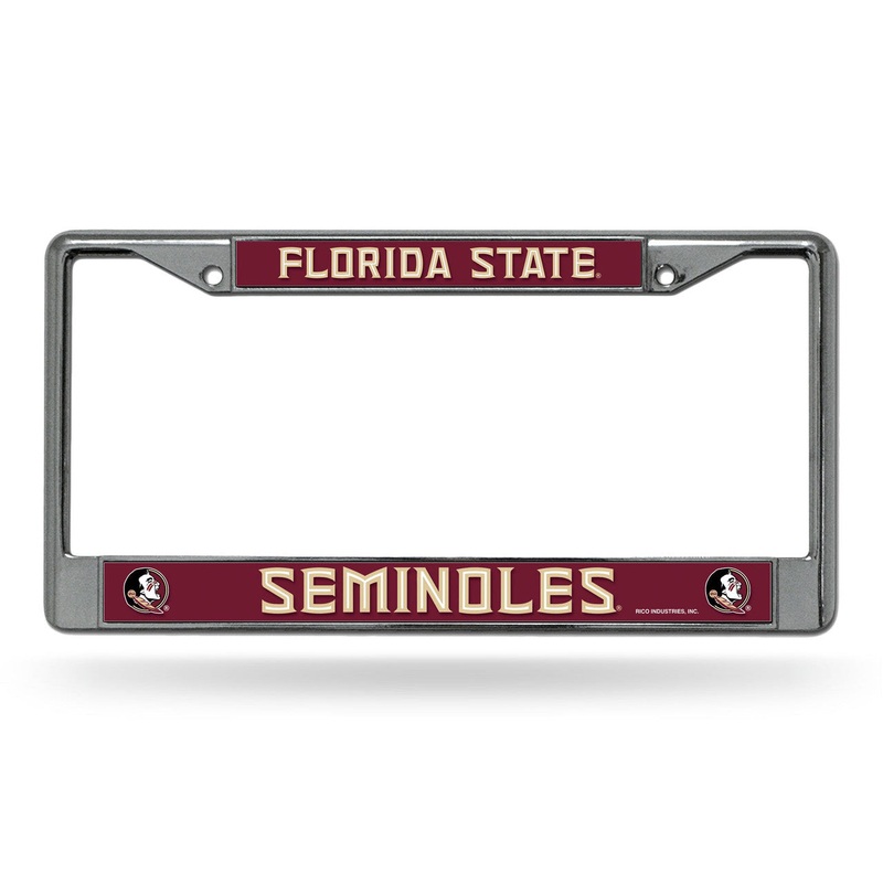 Rico Industries Florida State Seminoles Chrome Printed Insert License Plate Frame