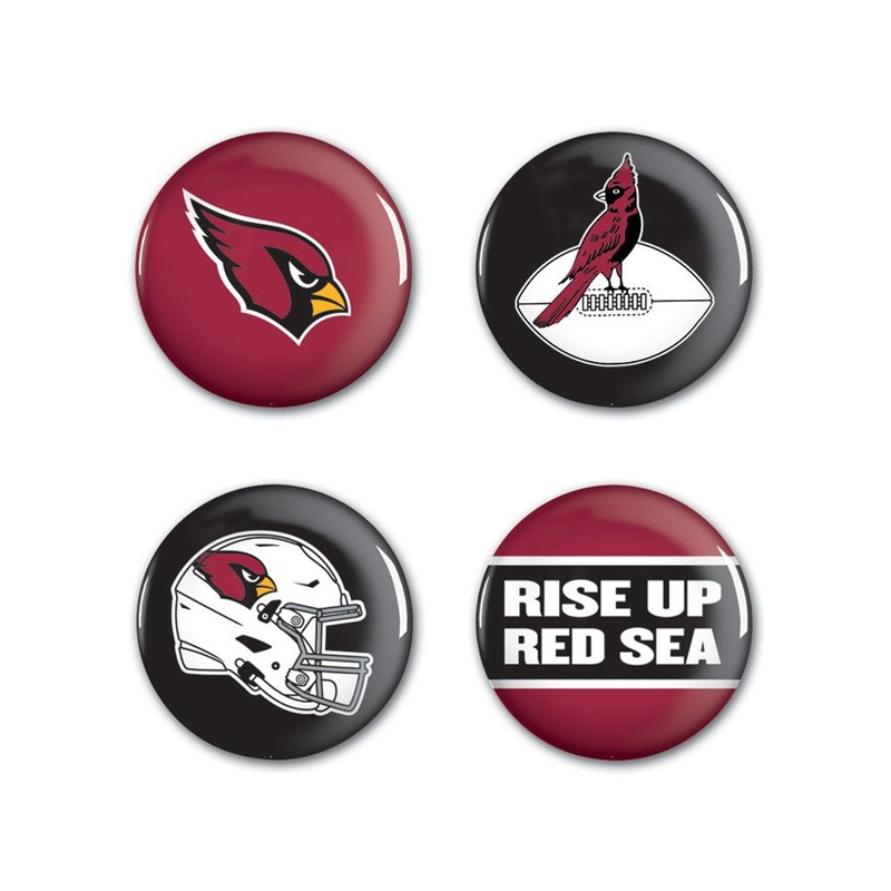 Wincraft Arizona Cardinals 4 Pack Buttons