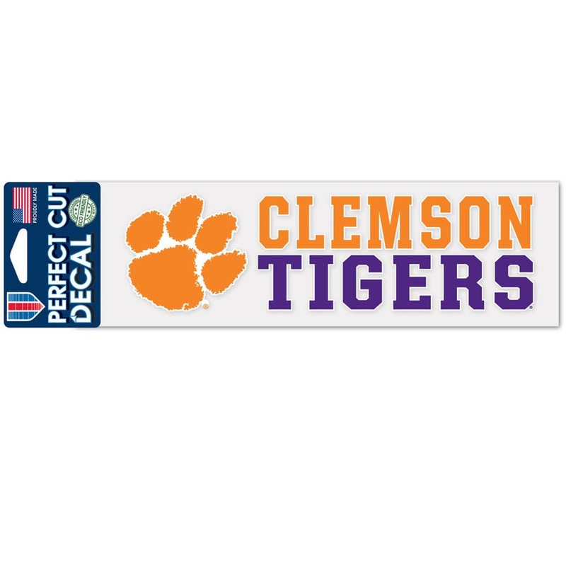 Wincraft Clemson Tigers Color Perfect Cut Decal 3×10