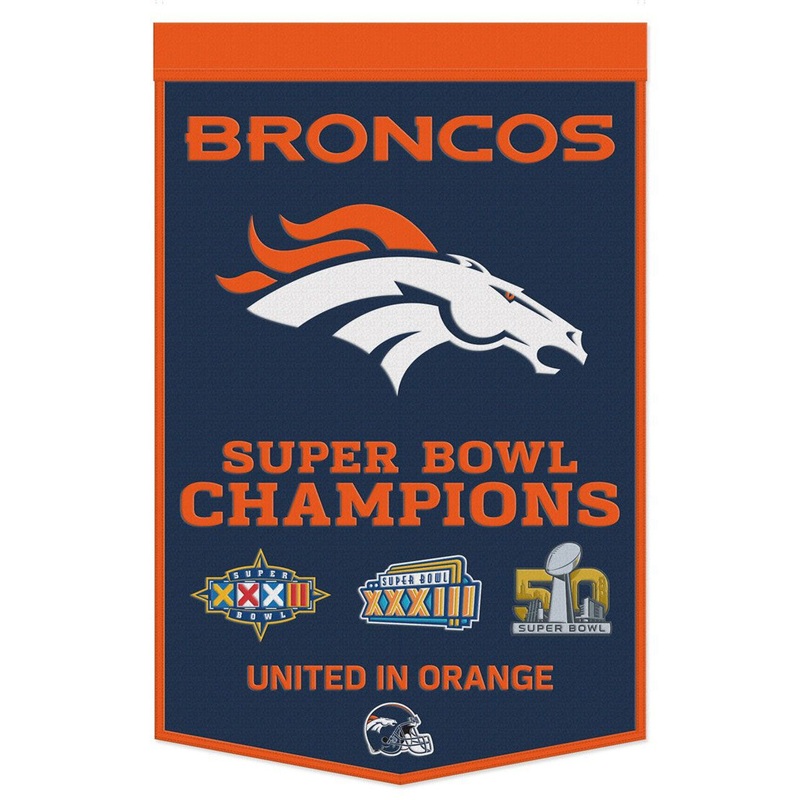 Wincraft Denver Broncos Dynasty Champ Design Wool Banner 24×38