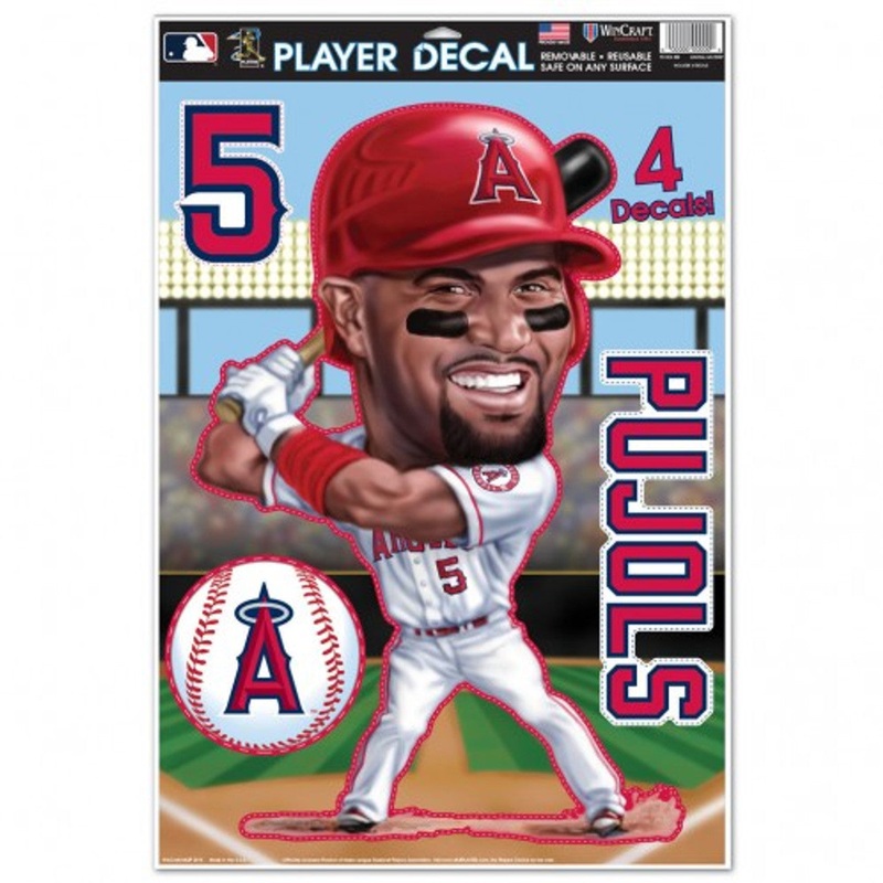 Wincraft Los Angeles Angels Multi Use Albert Pujols Caricature Design Decal 11×17