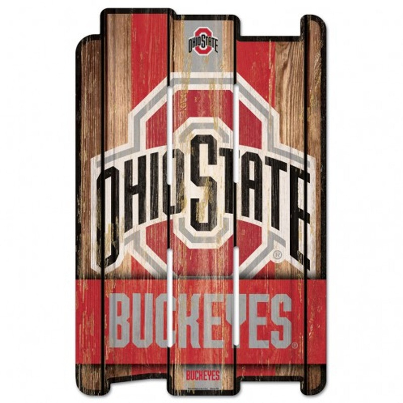Wincraft Ohio State Buckeyes Fence Style Sign Wood 11×17