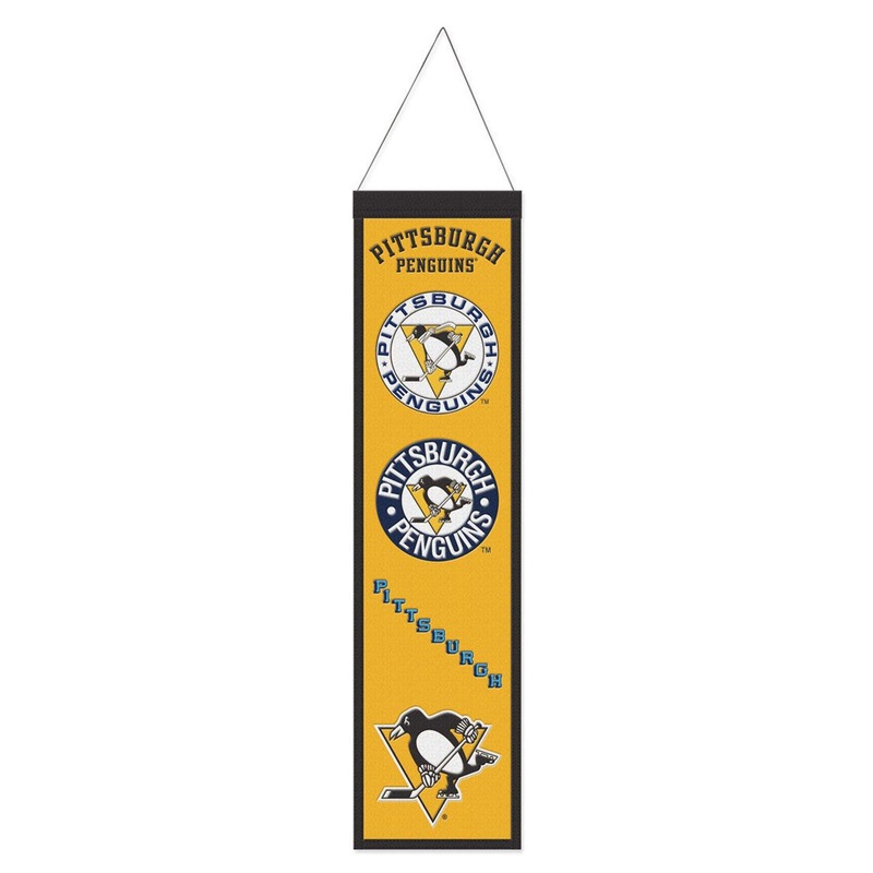 Wincraft Pittsburgh Penguins Heritage Evolution Design Wool Banner 8×32