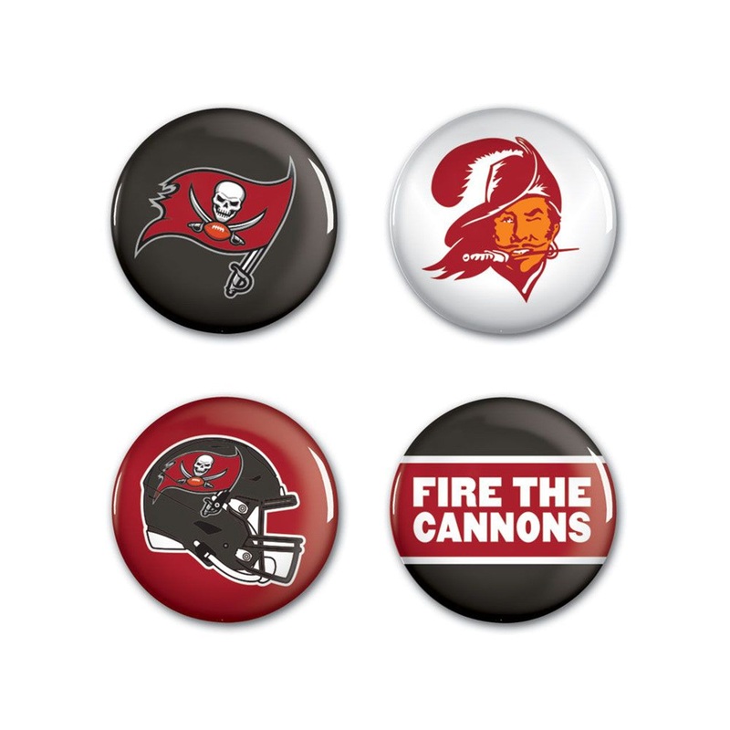 Wincraft Tampa Bay Buccaneers 4 Pack Buttons