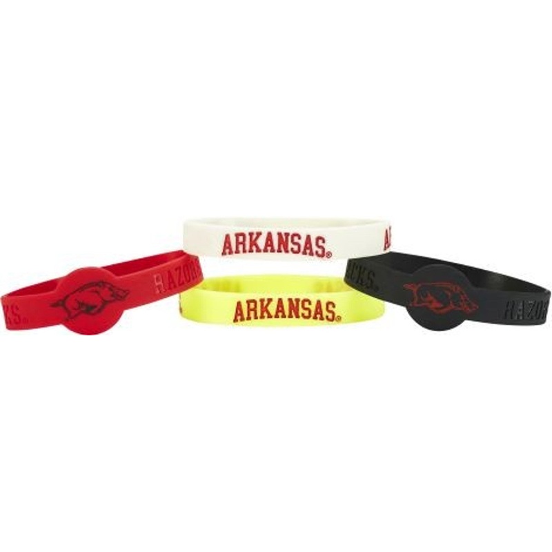 Aminco Arkansas Razorbacks 4 Pack Silicone Bracelets – Special Order