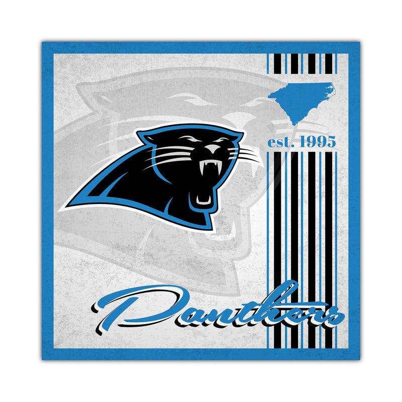 Fan Creations Carolina Panthers Album Design Wood Sign 10×10