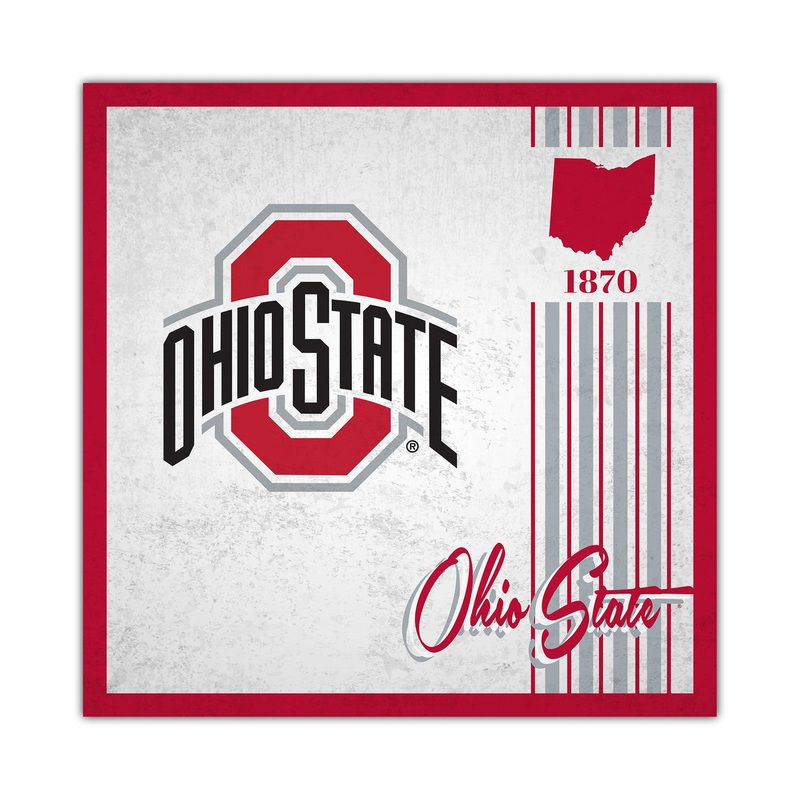 Fan Creations Ohio State Buckeyes Album Design Wood Sign 10×10