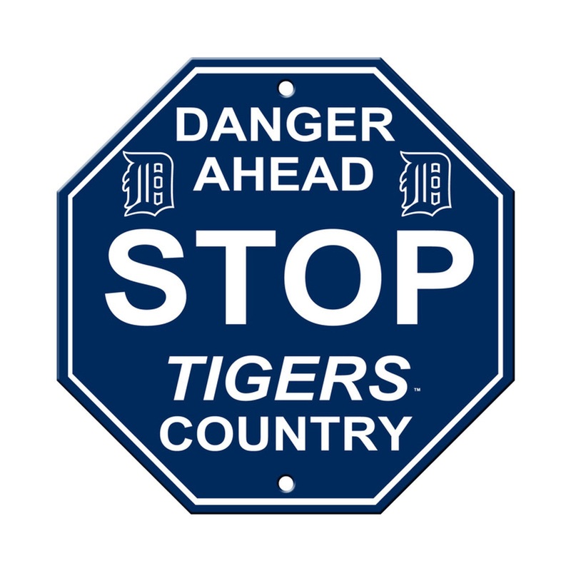 Fremont Die Detroit Tigers Alternate Plastic Stop Style Sign 12×12