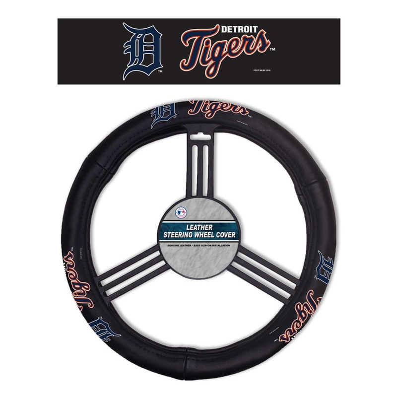 Fremont Die Detroit Tigers Leather Steering Wheel Cover