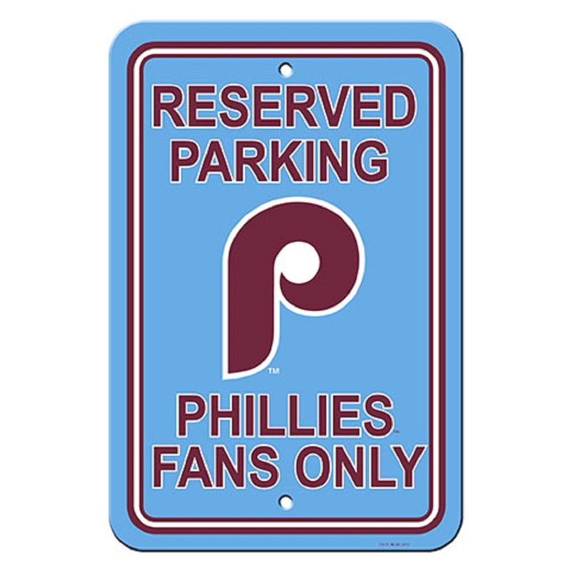 Fremont Die Philadelphia Phillies Plastic Reserved Parking Retro Style Sign 12×18