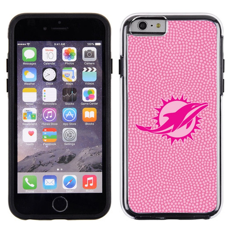 Gamewear Miami Dolphins Pink Football Pebble Grain Feel iPhone 6 Phone Case