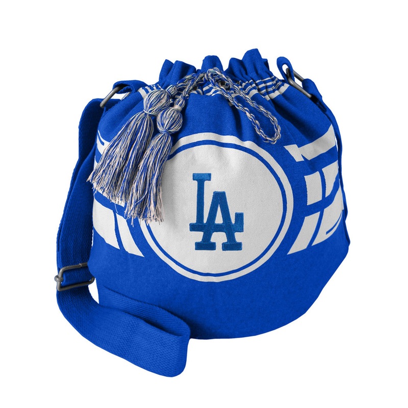 Little Earth Los Angeles Dodgers Ripple Drawstring Bucket Style Bag