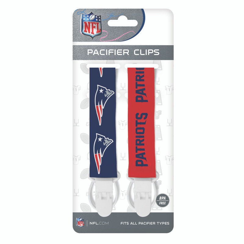Masterpieces Puzzle Company New England Patriots 2 Pack Pacifier Clips