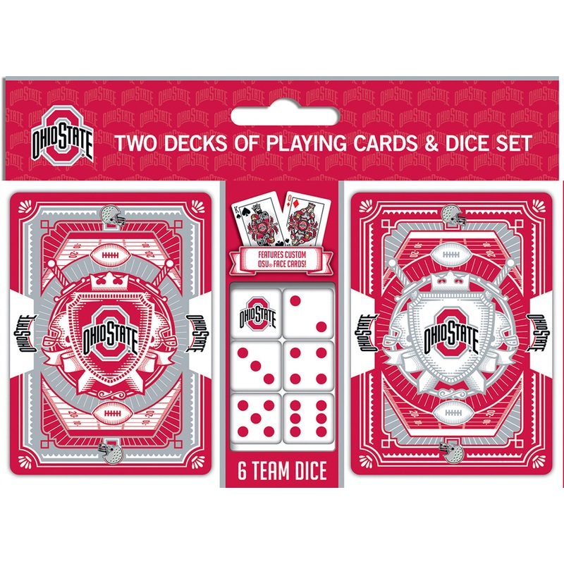 Masterpieces Puzzle Company Ohio State Buckeyes Playing Cards and Dice Set