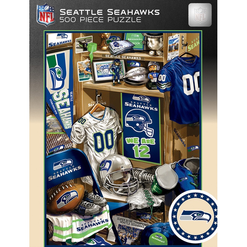 Masterpieces Puzzle Company Seattle Seahawks Locker Room 500 Piece Puzzle