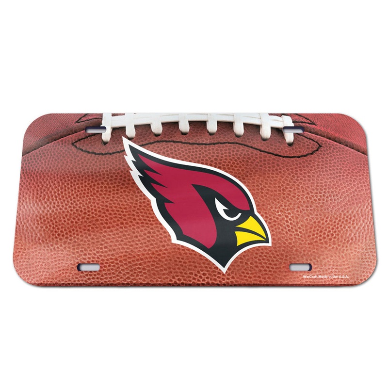 Wincraft Arizona Cardinals Crystal Mirror Football License Plate