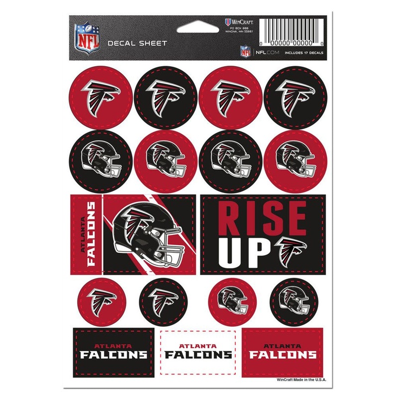 Wincraft Atlanta Falcons Vinyl Decal Sheet 5×7