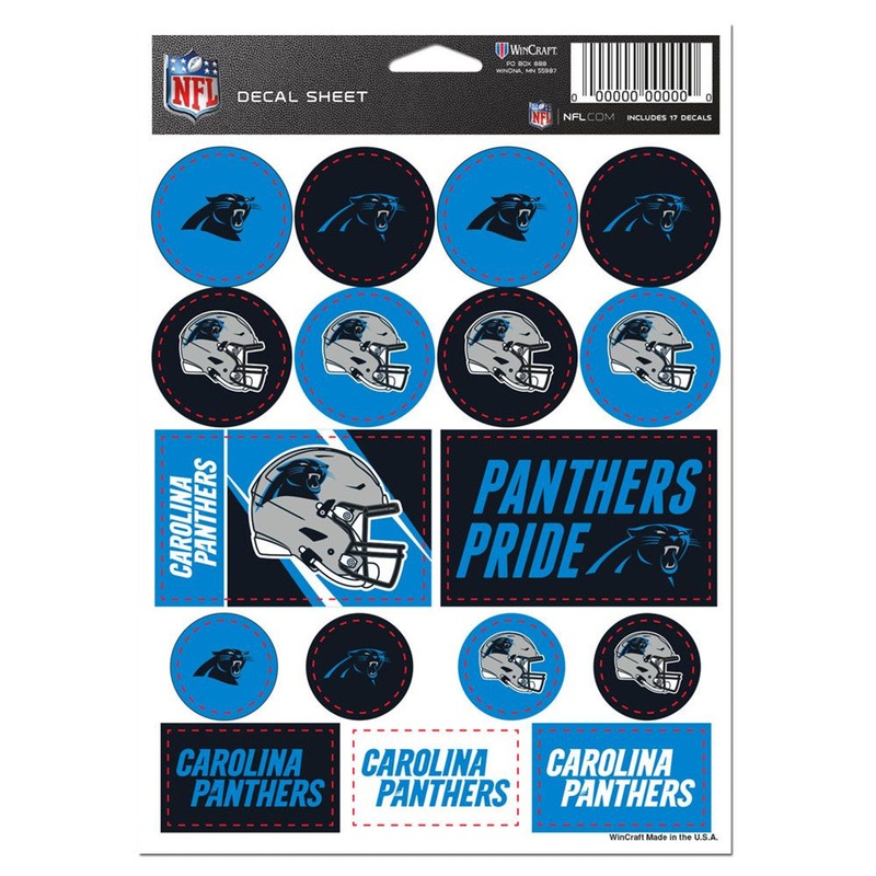 Wincraft Carolina Panthers Vinyl Decal Sheet 5×7