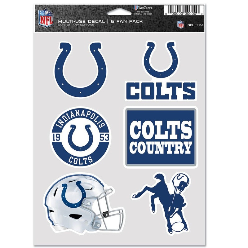 Wincraft Indianapolis Colts Fan 6 Pack Multi Use Decal