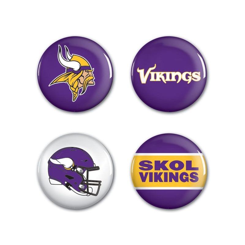 Wincraft Minnesota Viking 4 Packs Buttons