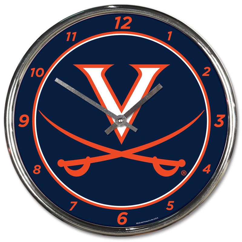 Wincraft Virginia Cavaliers Chrome Round Wall Clock