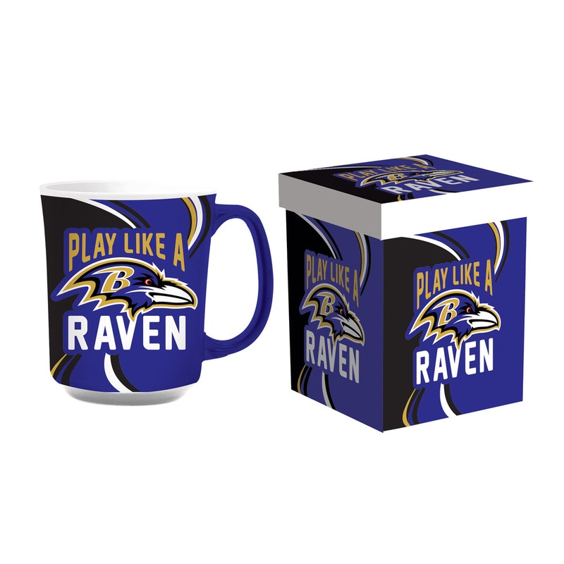 Evergreen Enterprises Baltimore Ravens 14oz Ceramic Coffee Mug with Matching Box