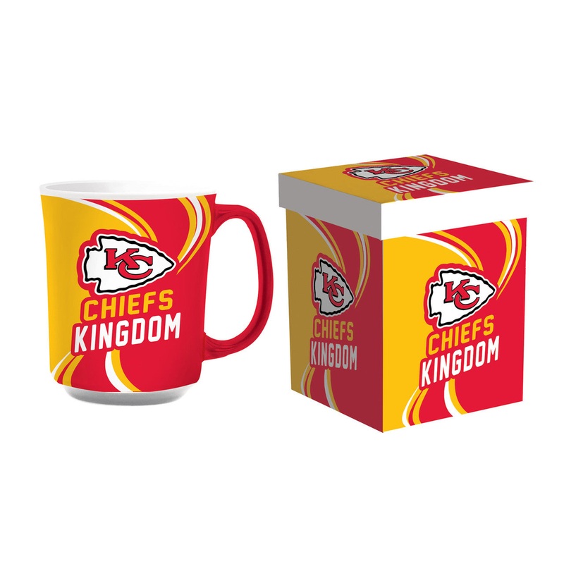 Evergreen Enterprises Kansas City Chiefs 14oz Ceramic Coffee Mug with Matching Box