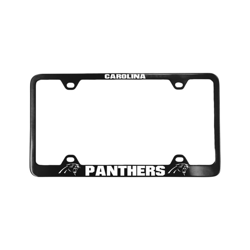 Fremont Die Carolina Panthers Black Laser Cut License Plate Frame