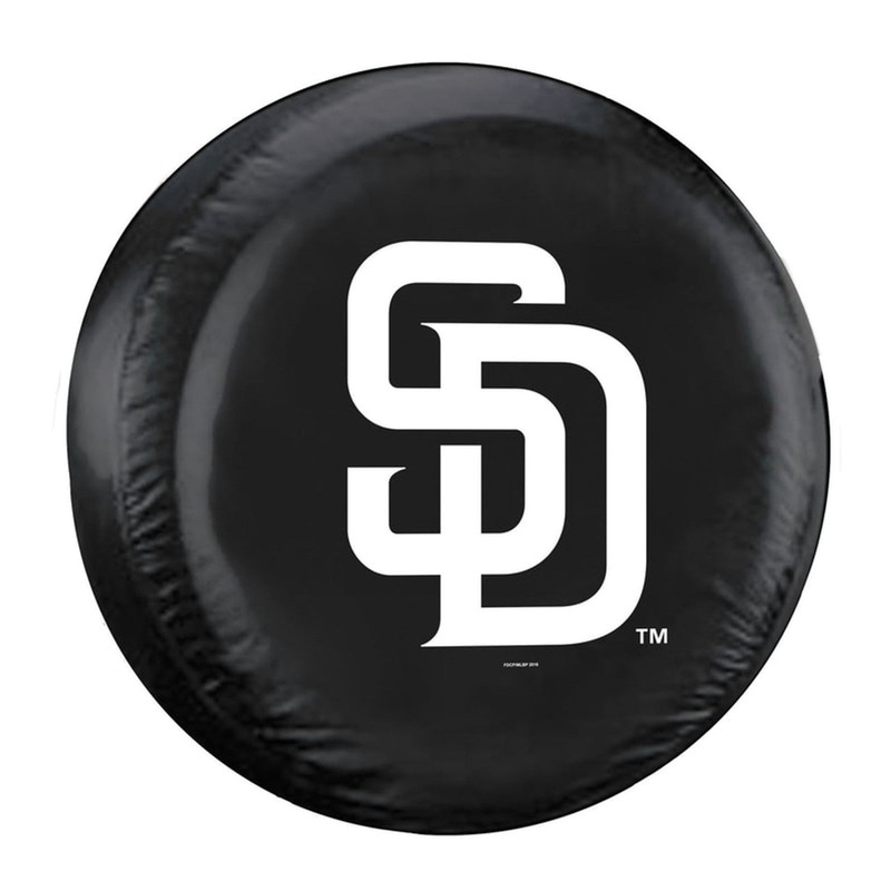 Fremont Die San Diego Padres Black Standard Size Tire Cover