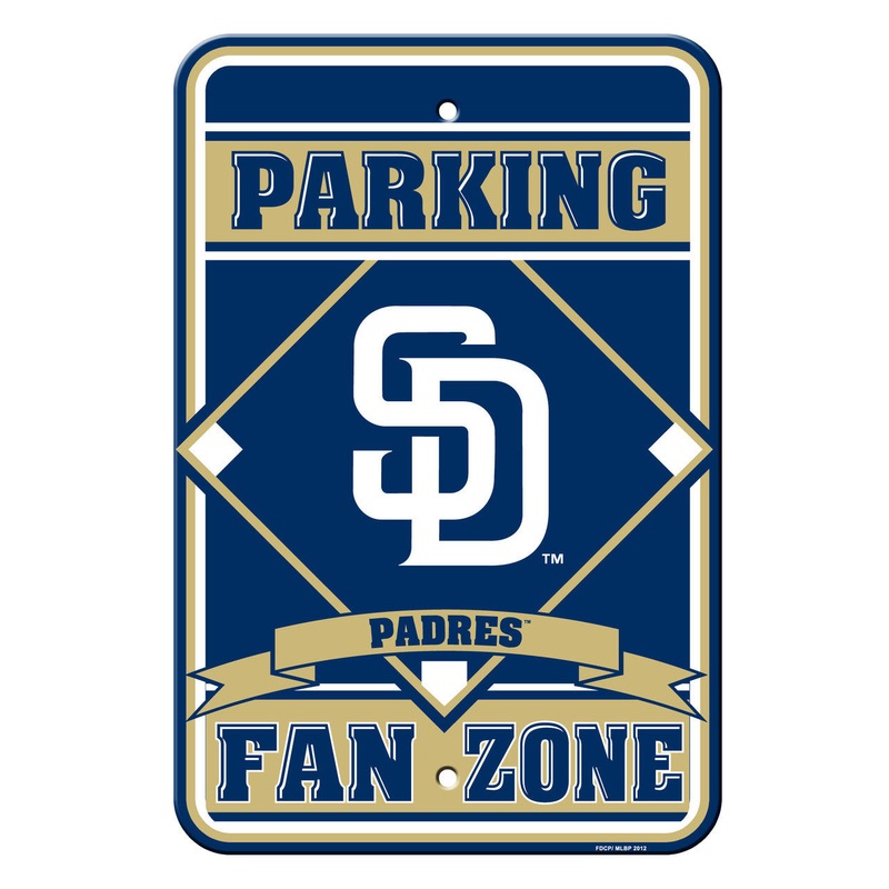 Fremont Die San Diego Padres Plastic Fan Zone Parking Style Sign 12×18