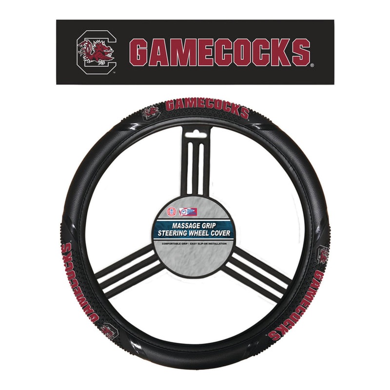 Fremont Die South Carolina Gamecocks Massage Grip Steering Wheel Cover