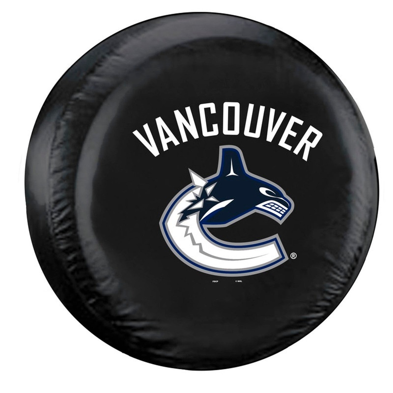 Fremont Die Vancouver Canucks Black Standard Size Tire Cover