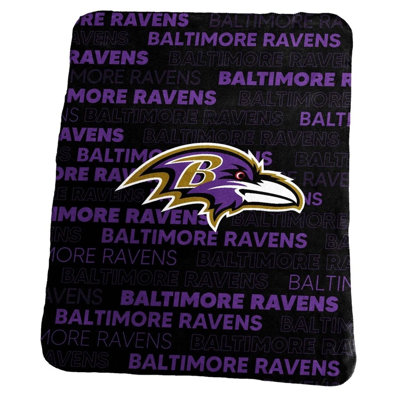 Logo Brands Baltimore Ravens Classic Fleece Blanket 50×60