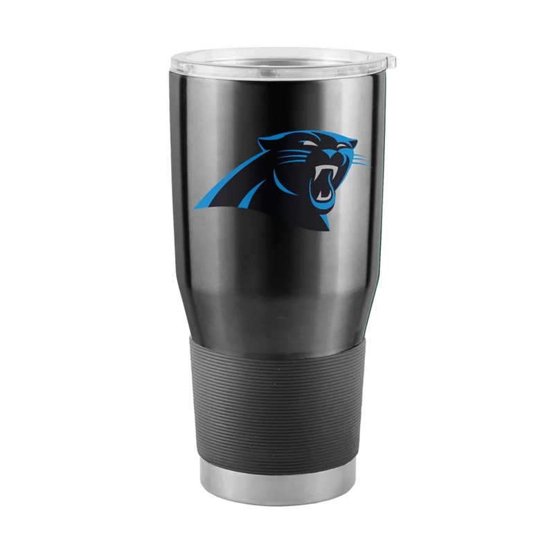 Logo Brands Carolina Panthers 30oz Stainless Steel Travel Tumbler