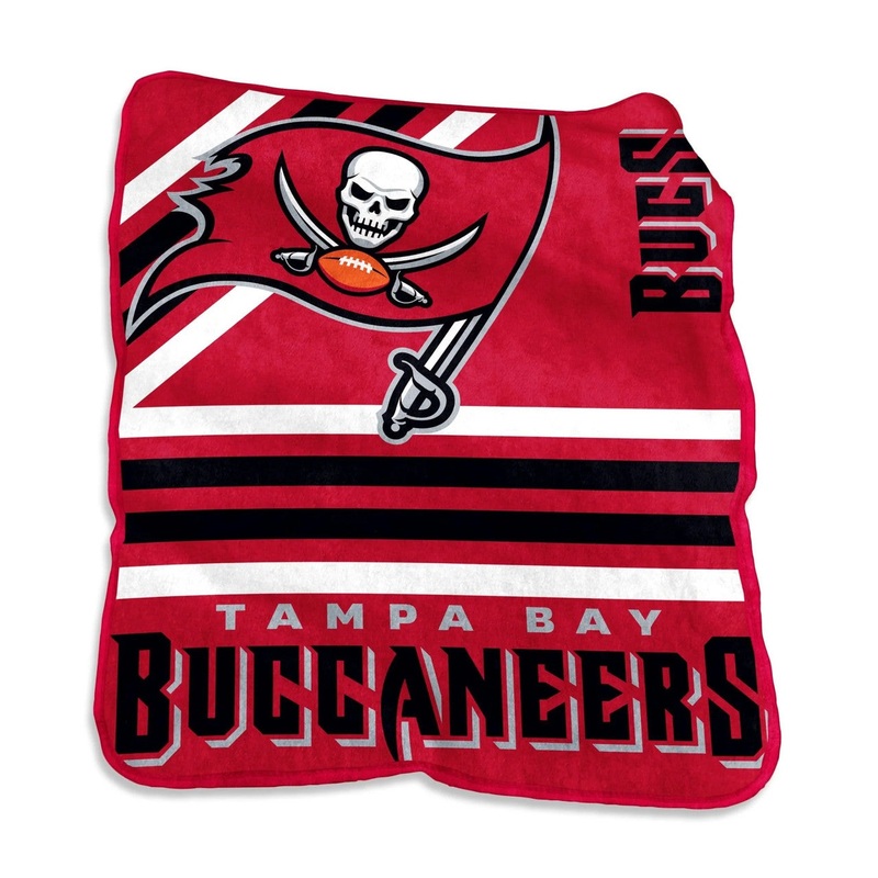 Logo Brands Tampa Bay Buccaneers Raschel Throw Blanket 50×60