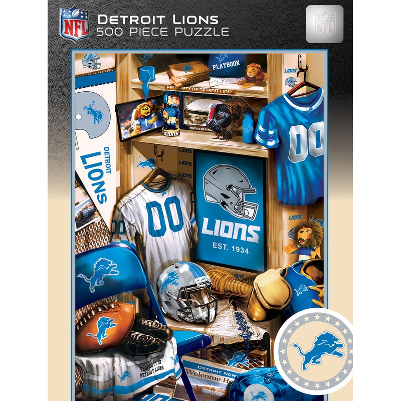 Masterpieces Puzzle Company Detroit Lions Locker Room 500 Piece Puzzle