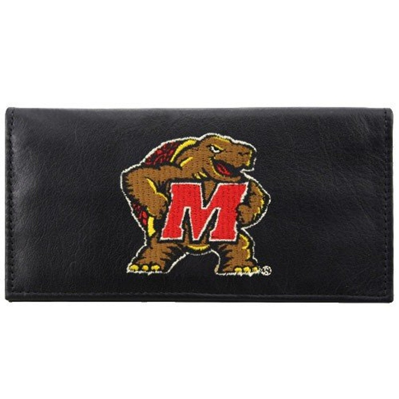 Rico Industries Maryland Terrapins Embroidered Leather Checkbook Cover