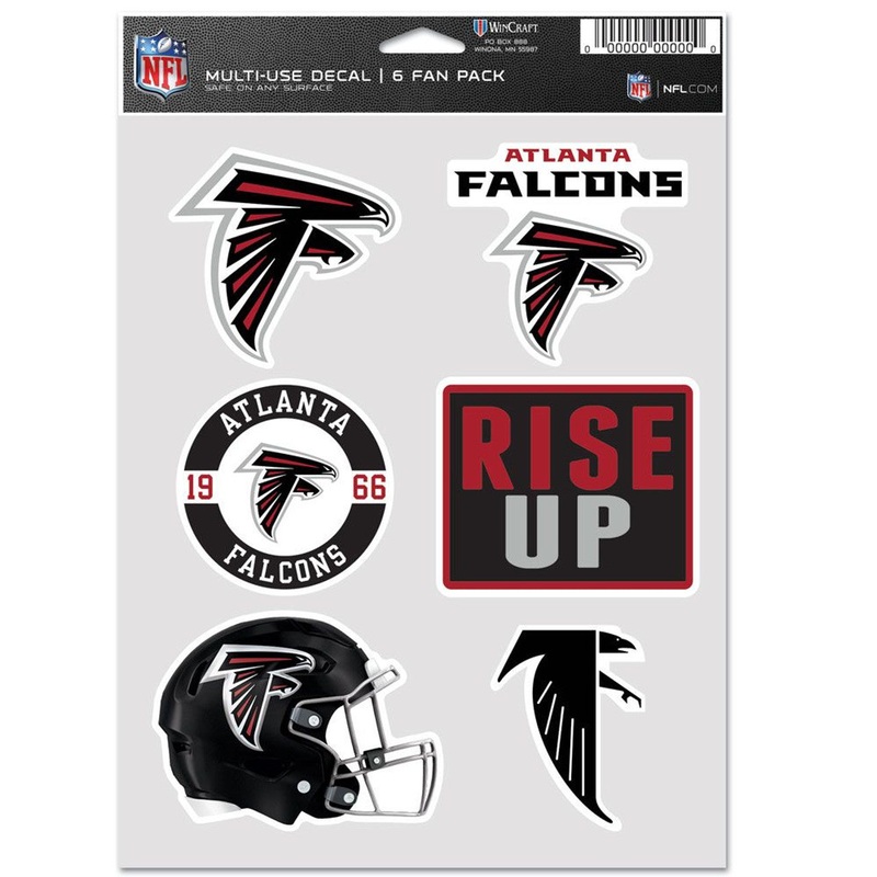 Wincraft Atlanta Falcons Fan 6 Pack Multi Use Decal