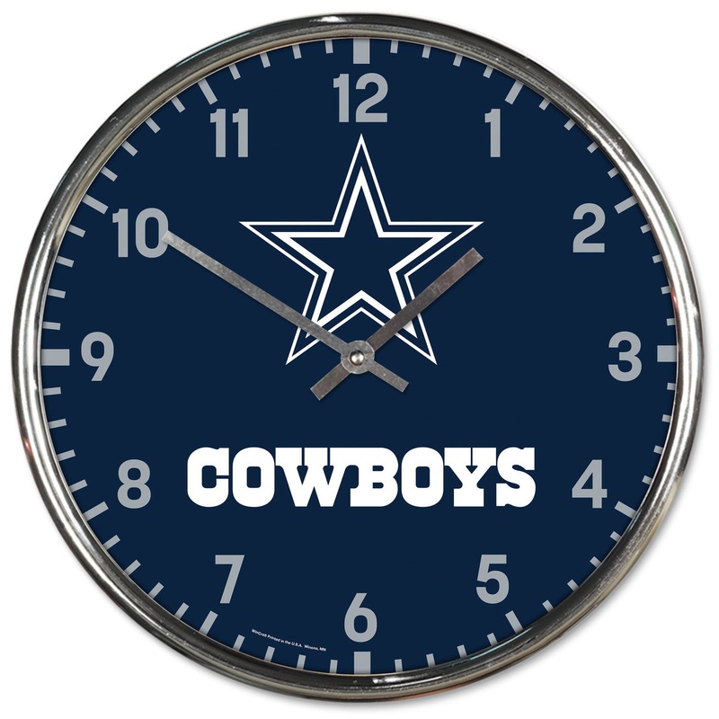 Wincraft Dallas Cowboys Chrome Round Wall Clock