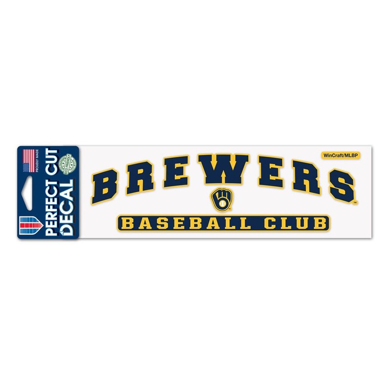 Wincraft Milwaukee Brewers Color Perfect Cut Decal 3×10