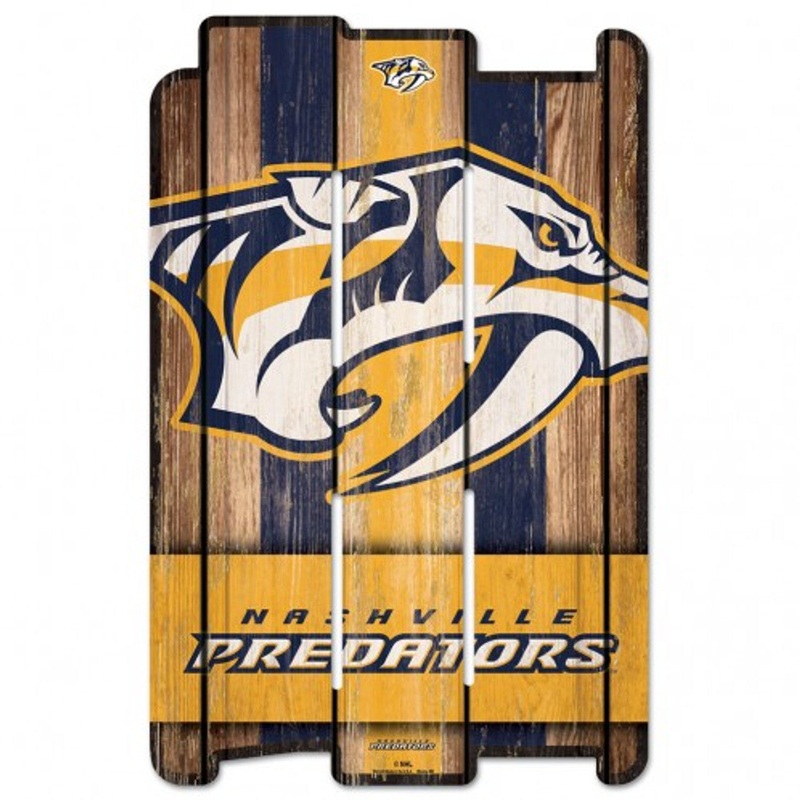Wincraft Nashville Predators Fence Style Wood Sign 11×17
