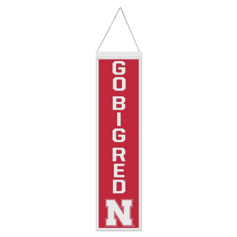Wincraft Nebraska Cornhuskers Heritage Slogan Design Wool Banner 8×32 – Special Order