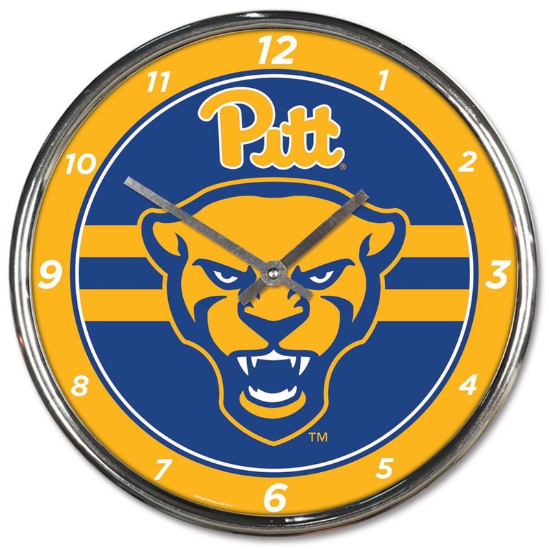 Wincraft Pittsburgh Panthers Chrome Round Wall Clock