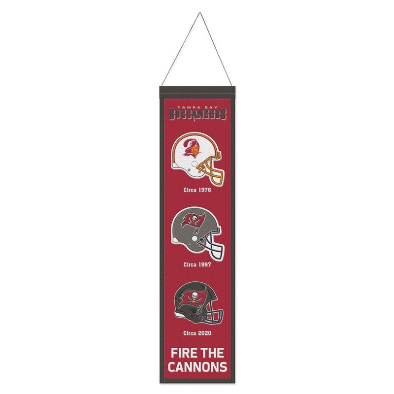 Wincraft Tampa Bay Buccaneers Heritage Evolution Design Wool Banner 8×32