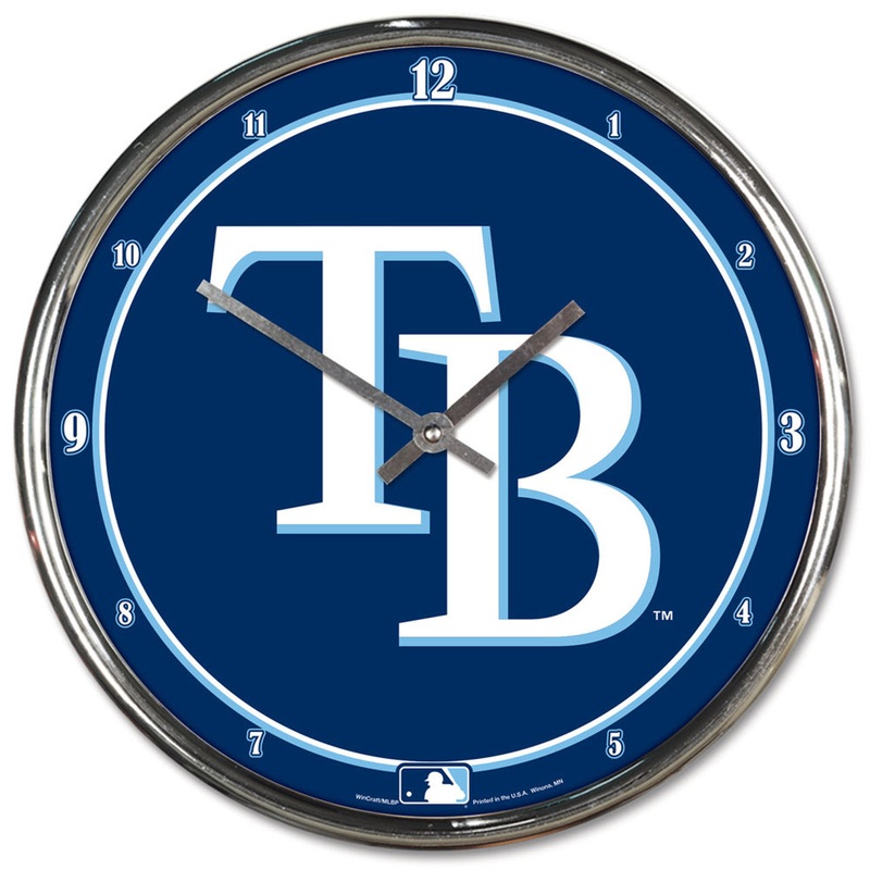 Wincraft Tampa Bay Rays Chrome Round Wall Clock