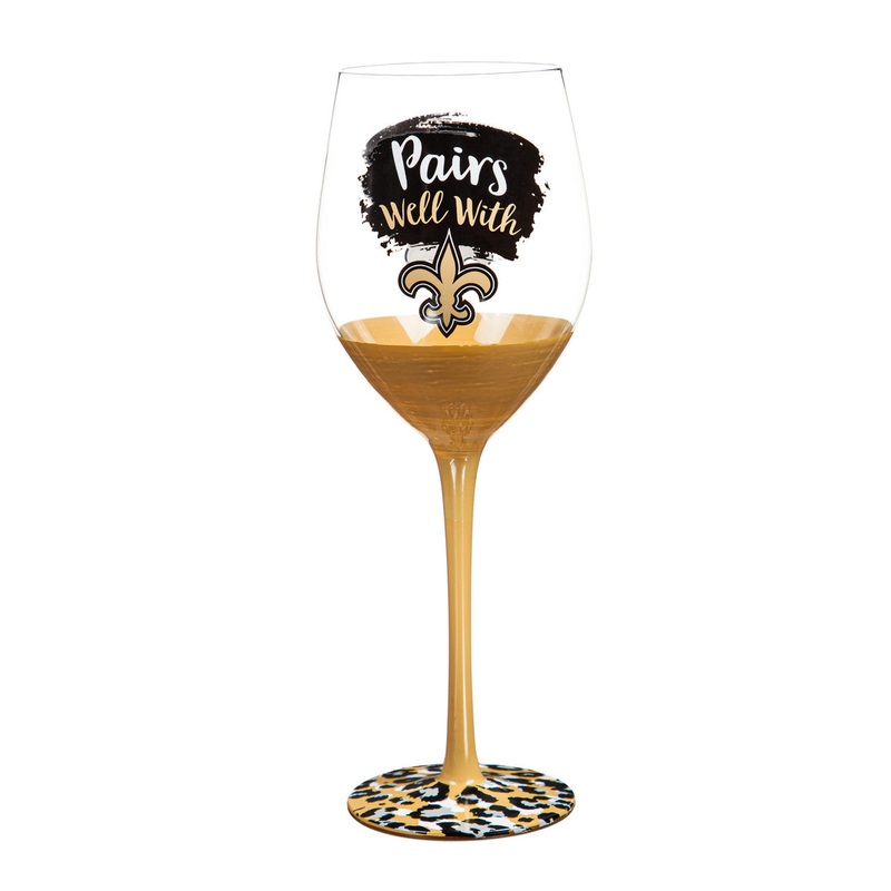 Evergreen Enterprises New Orleans Saints 17oz Stemmed Wine Glass