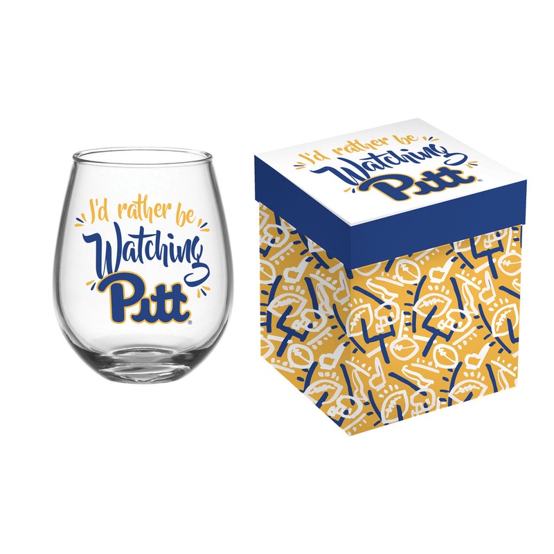 Evergreen Enterprises Pittsburgh Panthers 17oz Stemless Wine Glass